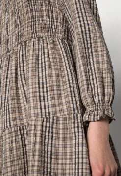 Cream ULLA DRESS Robe De Jour Truffet Check Femme -Cream Soldes Boutique 007bdd22a9664ed681a6fcc8cb7789e8