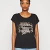 Cream DITTIE T Shirt Imprimé Pitch Black Femme