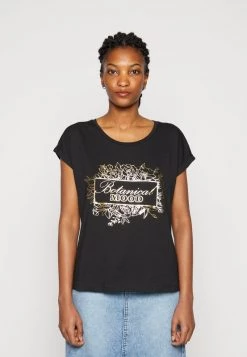 Cream DITTIE T Shirt Imprimé Pitch Black Femme