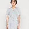 Cream Femme CRFERINA SHORT DRESS ZALLY FIT Robe Chemise Blue Milkboy Stripe