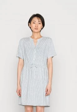 Cream Femme CRFERINA SHORT DRESS ZALLY FIT Robe Chemise Blue Milkboy Stripe