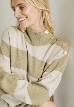 Cream Femme CRDELA Pullover Treehouse Melange Stripe -Cream Soldes Boutique 07377754ea54480db3fc0441412192f8