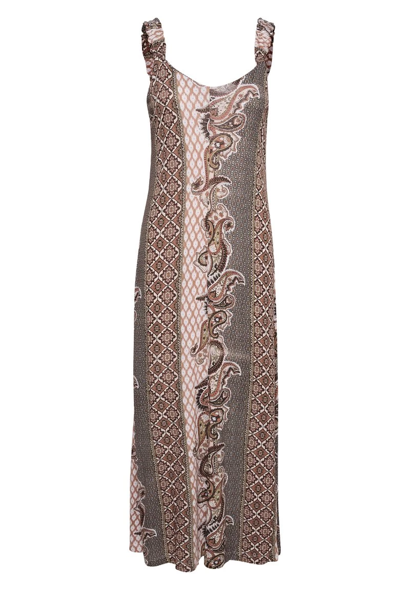 Cream CRPRINTA Robe Longue Brown Femme 6 Cream CRPRINTA Robe Longue Brown Femme – Image 6