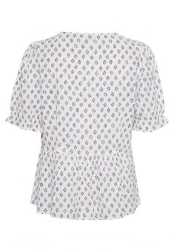 Cream CRANNELISE Blouse Snowhite And Blue Leaf Femme -Cream Soldes Boutique 125597c2dc4a472aab73bd9748c1582b