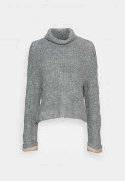 Cream MIRANDA CROPED Pullover Grey Melange -Cream Soldes Boutique 12b65ace93b0403597752305e0c3acab