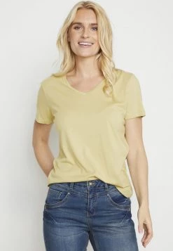 Cream NAIA T Shirt Basique Sage Green Femme