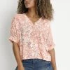 Cream Femme DAISY Blouse Animal Camo Red