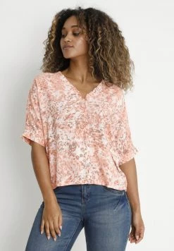 Cream Femme DAISY Blouse Animal Camo Red