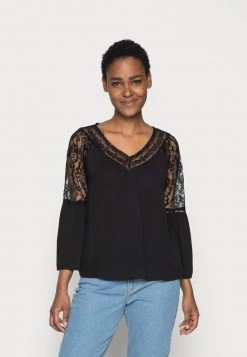 Cream BELLA BLOUSE Blouse Pitch Black Femme