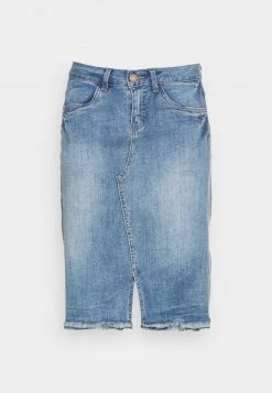 Cream Femme KAMMIE SKIRT Jupe En Jean Soft Blue Denim -Cream Soldes Boutique 16ca30e8337840c68085c80eabffb598