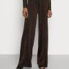 Cream Femme SIERRA PANT Pantalon Classique Black Cognac Glitter