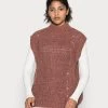 Cream LORELAI VEST Pullover Withered Rose Melange Femme