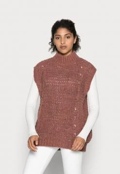 Cream LORELAI VEST Pullover Withered Rose Melange Femme