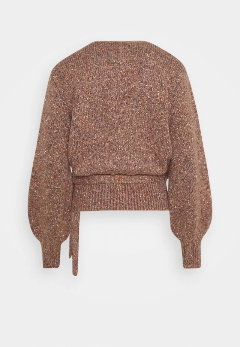 Cream KIARA WRAP BLOUSE Gilet Burlwood Melange 6 Cream KIARA WRAP BLOUSE Gilet Burlwood Melange – Image 6