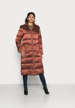 Cream GAIAGRO LONG JACKET Veste D'hiver Mahogany Shiny Femme