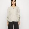 Cream MINARA BLOUSE Blouse Oat Melange Femme