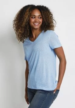 Cream T Shirt Basique Placid Blue Femme