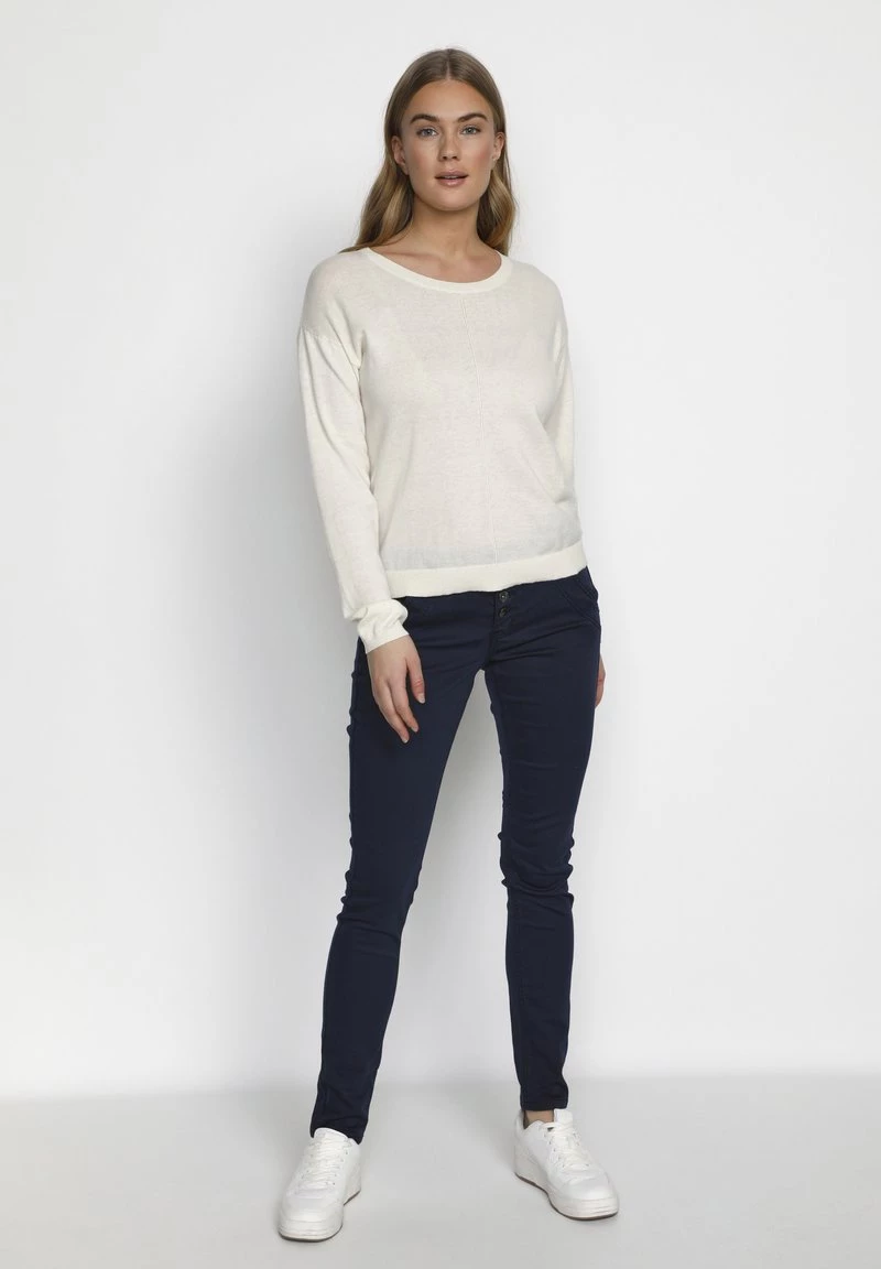 Cream CRANVA Pullover Eggnog Melange Femme 2 Cream CRANVA Pullover Eggnog Melange Femme – Image 2