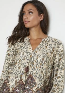 Cream Blouse Gunmetal Leo Kelim Femme -Cream Soldes Boutique 23f04d658cc74889b4c63897c3bfb77f