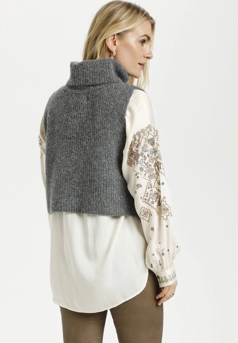 Cream CRSTARFI SLIPOVER RP Pullover Steel Gray Melange 3 Cream CRSTARFI SLIPOVER RP Pullover Steel Gray Melange – Image 3