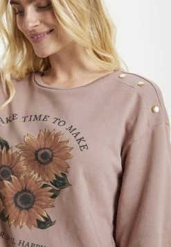 Cream Femme Sweatshirt Woodrose -Cream Soldes Boutique 2603ad017ba44b3d94f448804eeb6866