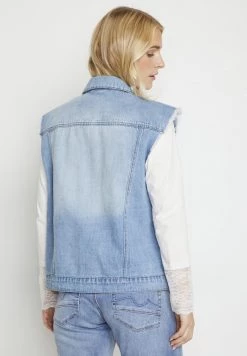 Cream CRDEMINA Veste Sans Manches Blue Denim Femme -Cream Soldes Boutique 2869576093064de5b00df6eb9808ac61