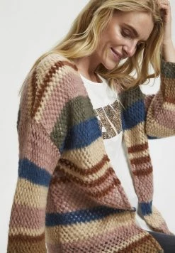 Cream Gilet Woodrose Stripe Femme -Cream Soldes Boutique 2a5471156f5242c9b6b75a994b9003f1