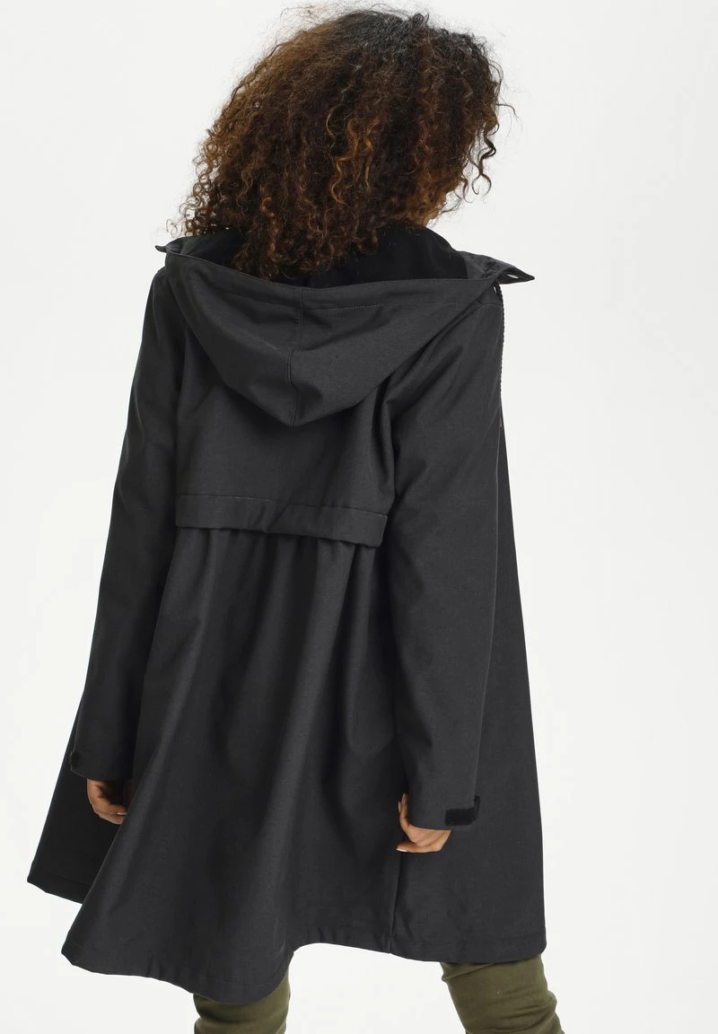 Cream CRALIA Manteau Court Dark Grey Melange 3 Cream CRALIA Manteau Court Dark Grey Melange – Image 3