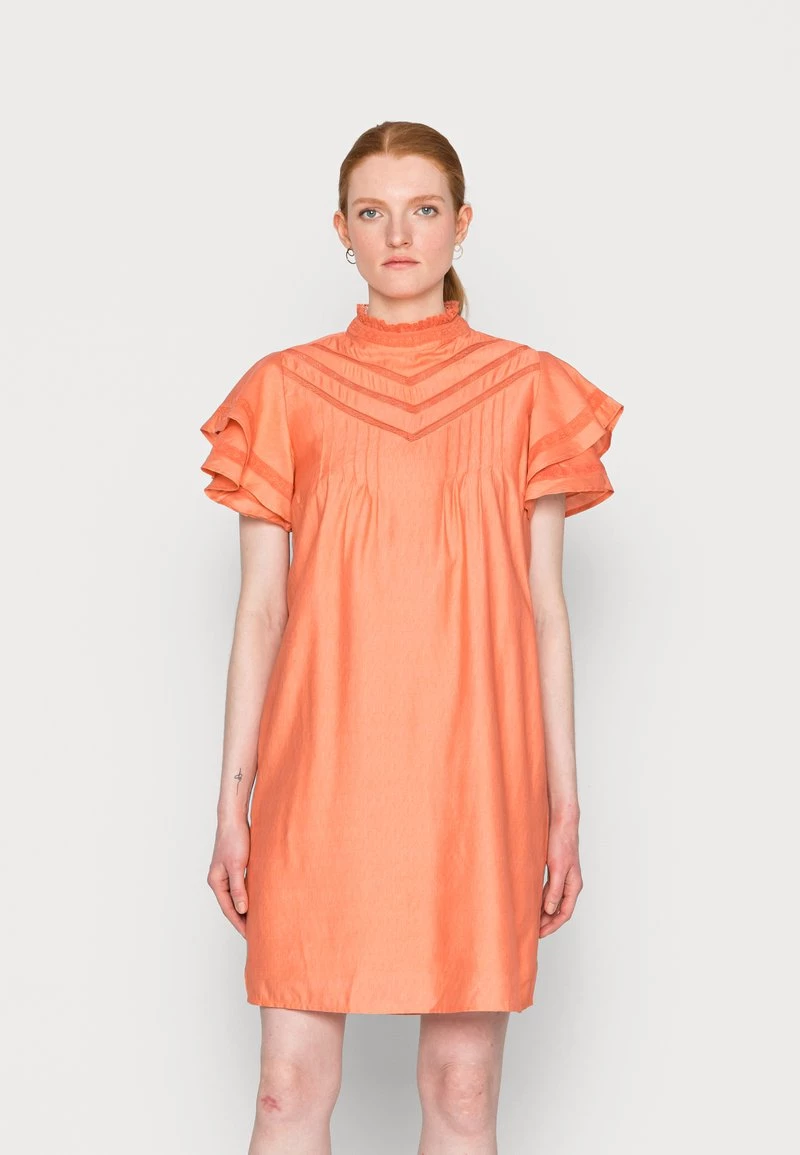 Cream Femme CRLISELIN SHIFT DRESS MOLLIE FIT Robe De Jour Burnt Coral 1 Cream Femme CRLISELIN SHIFT DRESS MOLLIE FIT Robe De Jour Burnt Coral