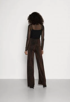 Cream Femme SIERRA PANT Pantalon Classique Black Cognac Glitter -Cream Soldes Boutique 3221c5526ed94f1cba16d6c94c23b450