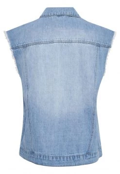 Cream CRDEMINA Veste Sans Manches Blue Denim Femme -Cream Soldes Boutique 33a92e8a80144b9d9e6c65b557cd96b1