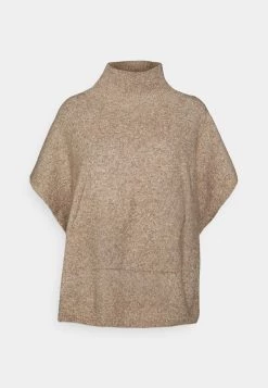 Cream Femme MIKAM PONCHO Pullover Nature Brown Melange