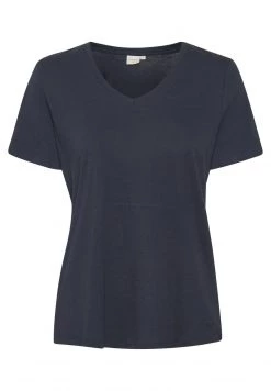 Cream Femme NAIA T Shirt Basique Royal Navy Blue -Cream Soldes Boutique 376a7a9dff094812ac15b4e2a015217a