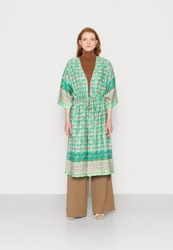 Cream Veste Légère Ethnic Ikat Green Femme