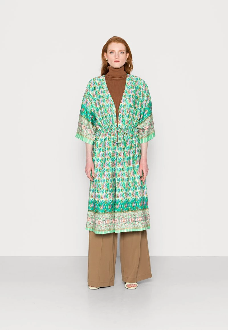 Cream Veste Légère Ethnic Ikat Green Femme 1 Cream Veste Légère Ethnic Ikat Green Femme