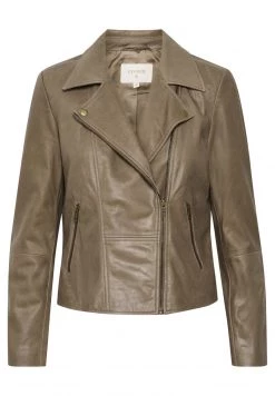 Cream Femme Veste En Cuir Pine Bark -Cream Soldes Boutique 3b9848b8c28c444aa346e670e47845c0