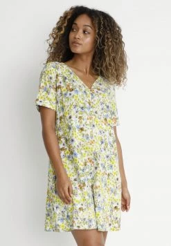 Cream Femme CEYDA Robe De Jour Yellow Multi Flower