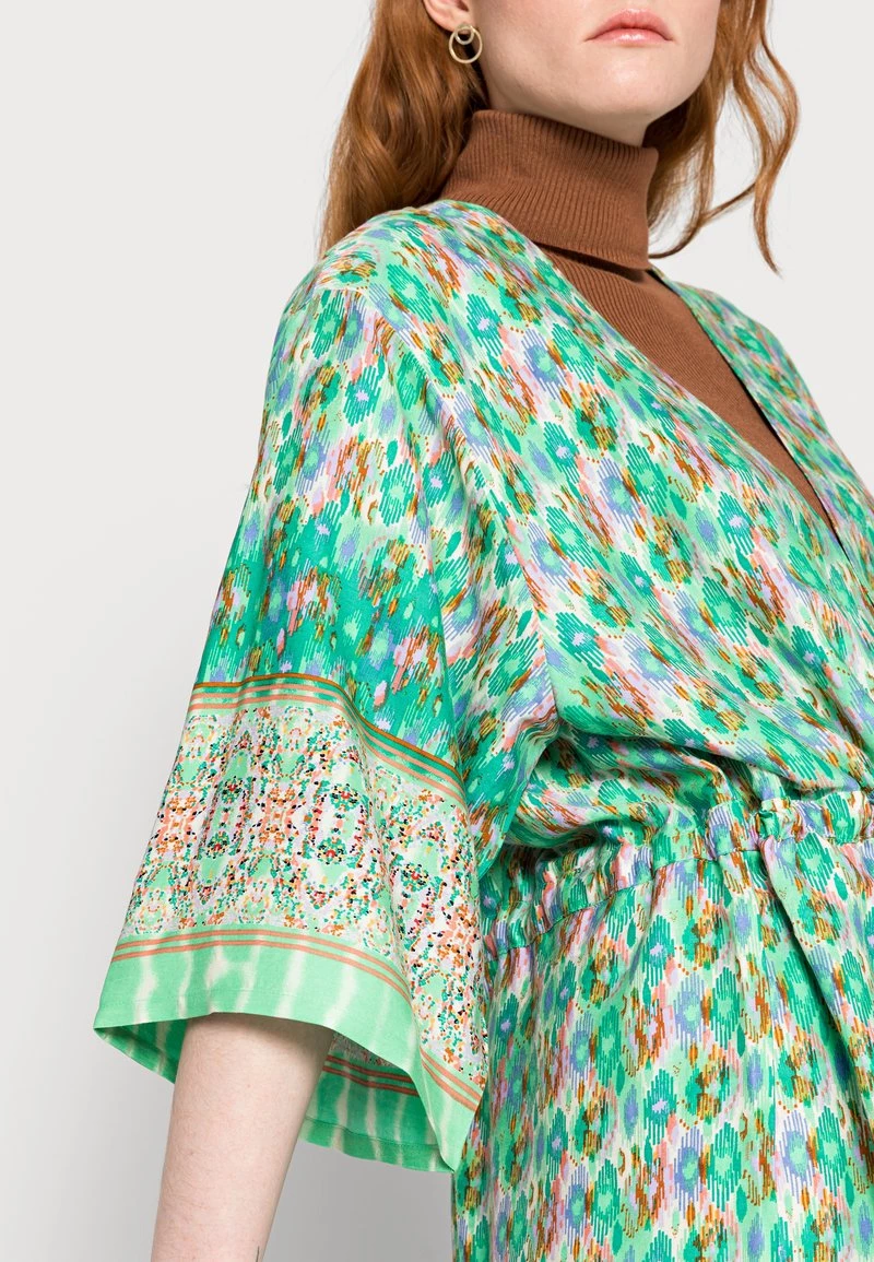 Cream Veste Légère Ethnic Ikat Green Femme 5 Cream Veste Légère Ethnic Ikat Green Femme – Image 5