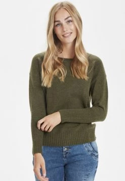 Cream AMELIA Pullover Sea Green Melange Femme