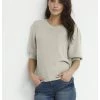 Cream CRSILLAR T Shirt Imprimé Oatmeal Femme