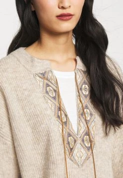 Cream LARA Pullover Oat Melange Femme -Cream Soldes Boutique 42fad5252057410aa912049685817aea