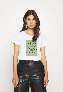 Cream FLORA T Shirt Imprimé Snow White Femme