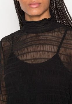 Cream BUBBLE TURTLENECK T Shirt à Manches Longues Pitch Black Femme -Cream Soldes Boutique 45217ceeb078497097d190a524196c10