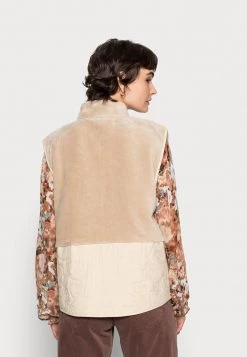 Cream Femme RINA WAISTCOAT Veste Sans Manches Beige -Cream Soldes Boutique 467b96d8acf24195870afeb39b698f3b