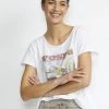 Cream Femme CRFAMIK T Shirt Imprimé White Vespa
