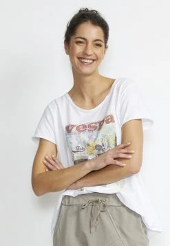 Cream Femme CRFAMIK T Shirt Imprimé White Vespa