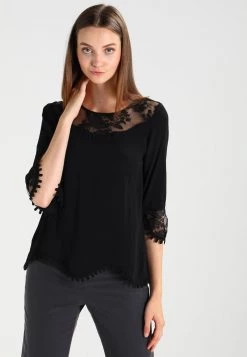Cream KALANIE BLOUSE Blouse Pitch Black