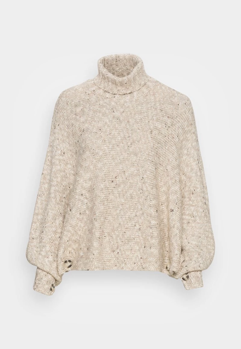 Cream Femme JULA PONCHO Pullover Oat Melange 4 Cream Femme JULA PONCHO Pullover Oat Melange – Image 4