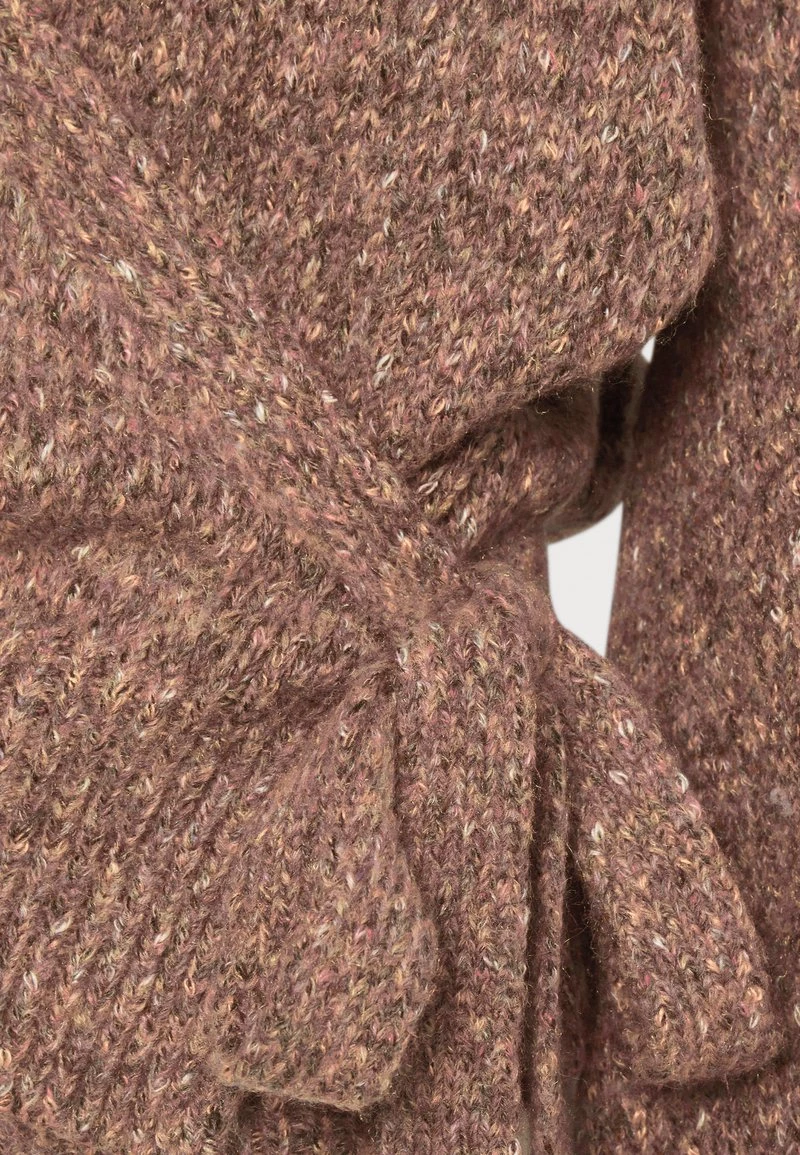 Cream KIARA WRAP BLOUSE Gilet Burlwood Melange 5 Cream KIARA WRAP BLOUSE Gilet Burlwood Melange – Image 5