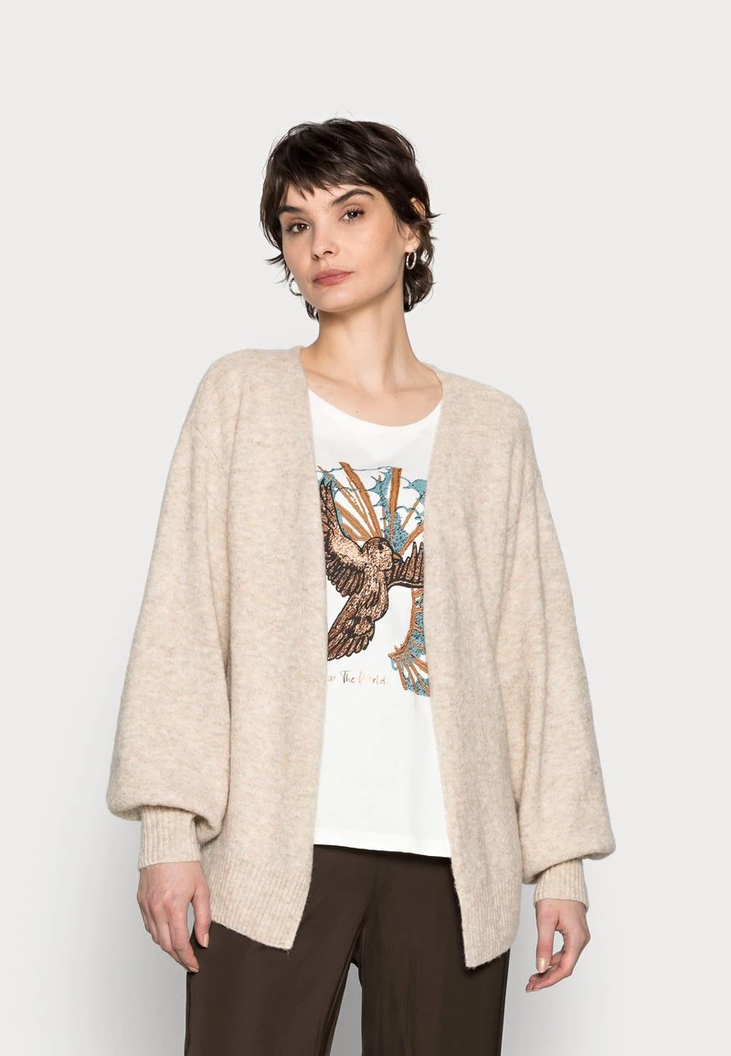 Cream MERLE Gilet Oat Melange 1 Cream MERLE Gilet Oat Melange